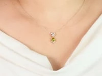 Peridot Necklace in 10K Yellow Gold