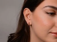 2x10mm Polished Tube Hoop Earrings in 14K Yellow Gold