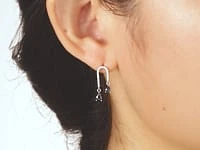 Sapphire Earrings in 10K White Gold