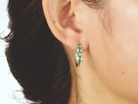 Emerald Earrings in 10 Yellow Gold