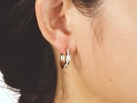 Channel Set Diamond Hoop Earrings in 10K Yellow Gold (0.70 ct tw)