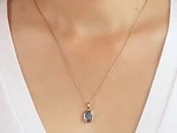 Dark Opal Necklace in 10K Yellow Gold