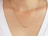 10K Yellow Gold "Love" Script Necklace