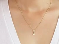 "J" Initial Pendant in 10K Yellow Gold