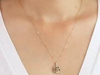 Beaded Rose Charm in 10K Yellow Gold