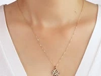 Sunray 4-Leaf Clover Pendant in 10K Yellow Gold