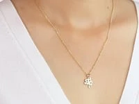 Tree Pendant in 14K Yellow Gold