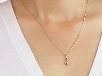 Anchor Pendant in 10K Yellow Gold