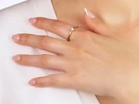 10K Yellow Gold Diamond Promise Ring (0.10 ct tw)