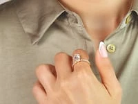 Oval Lab-Grown Diamond Engagement Ring with Hidden Halo 14K Yellow