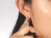 Lab Grown Diamond Flower Earrings in 14K White Gold (1.76 ct tw)