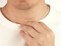 14K White Gold Square 1.00mm Wheat Chain (18")
