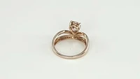 Pear-Shaped Morganite and Diamond Ring 14K Rose Gold