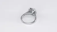 Halo Diamond Engagement Ring 14K White Gold (1.50 ct tw)