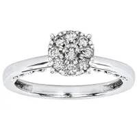 10K White Gold Diamond Promise Ring (0.27ct tw)