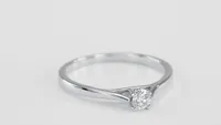 10K White Gold Diamond Promise Ring (0.12 ct tw)