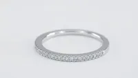 10K White Gold Matching Wedding Band (0.125 ct tw)