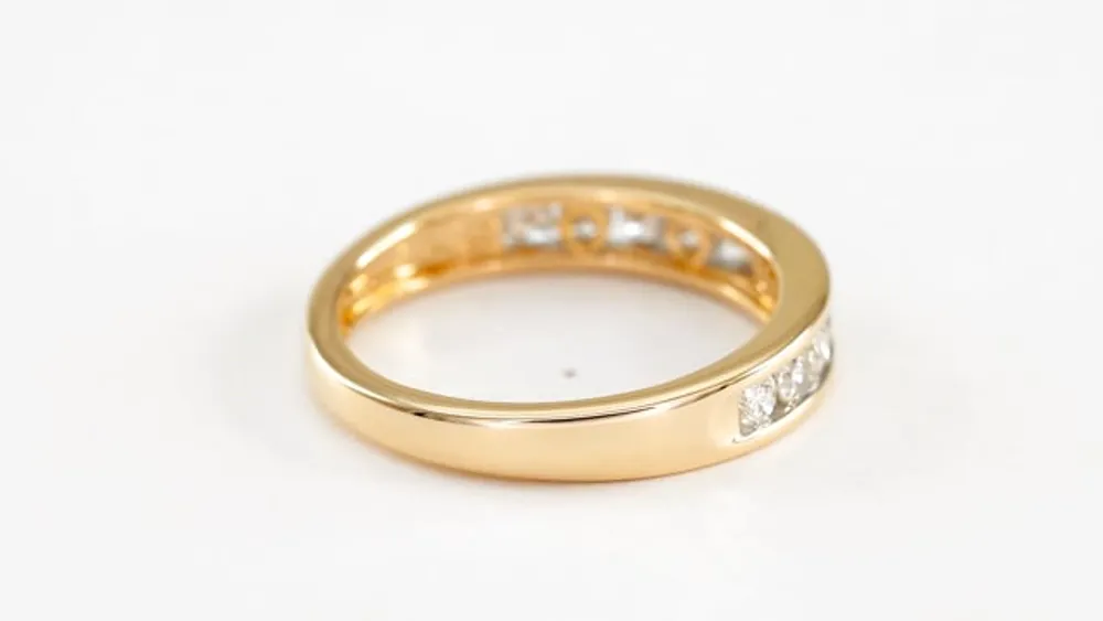 Channel Set Diamond Anniversary Band 14K Yellow Gold (0.50 ct tw)