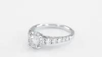 Diamond Engagement Ring 14K White Gold (0.90 ct tw)