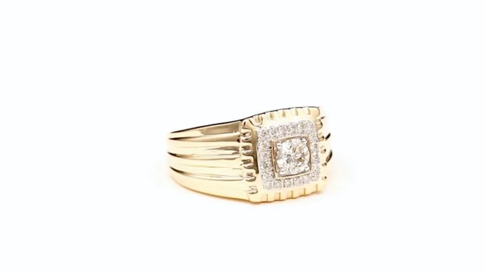 Gents Diamond Ring 10K Yellow Gold (0.70 ct tw)