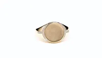 Men’s Signet Ring with Diamond Accents 10K Yellow Gold (0.10 ct tw)