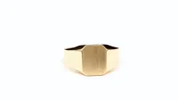 Men's Square Signet Ring 10K Yellow Gold