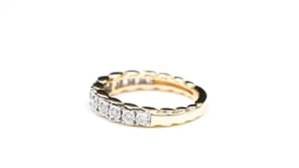 Diamond Anniversary Band 10K Yellow and White Gold (0.40 ct tw)