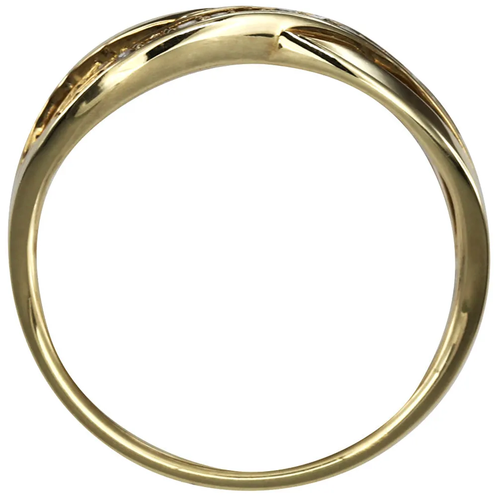 Multi-Strand Diamond Wedding Band 10K Yellow Gold (0.15ct tw)