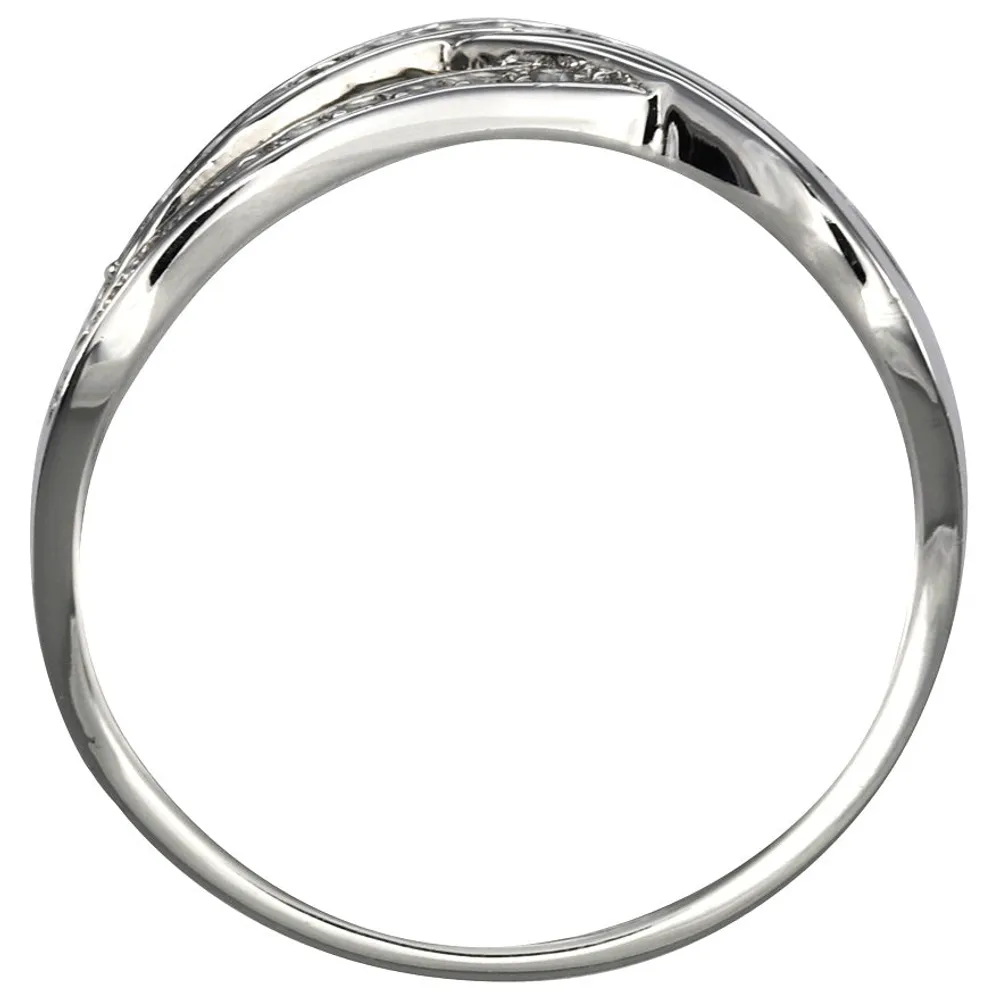 Diamond Wedding Band 10K White Gold (0.15ct tw)