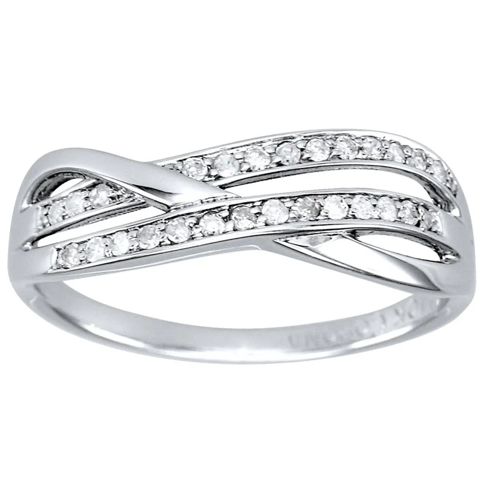 Promise Ring in 10K White Gold (0.10 ct tw) – Ann-Louise Jewellers