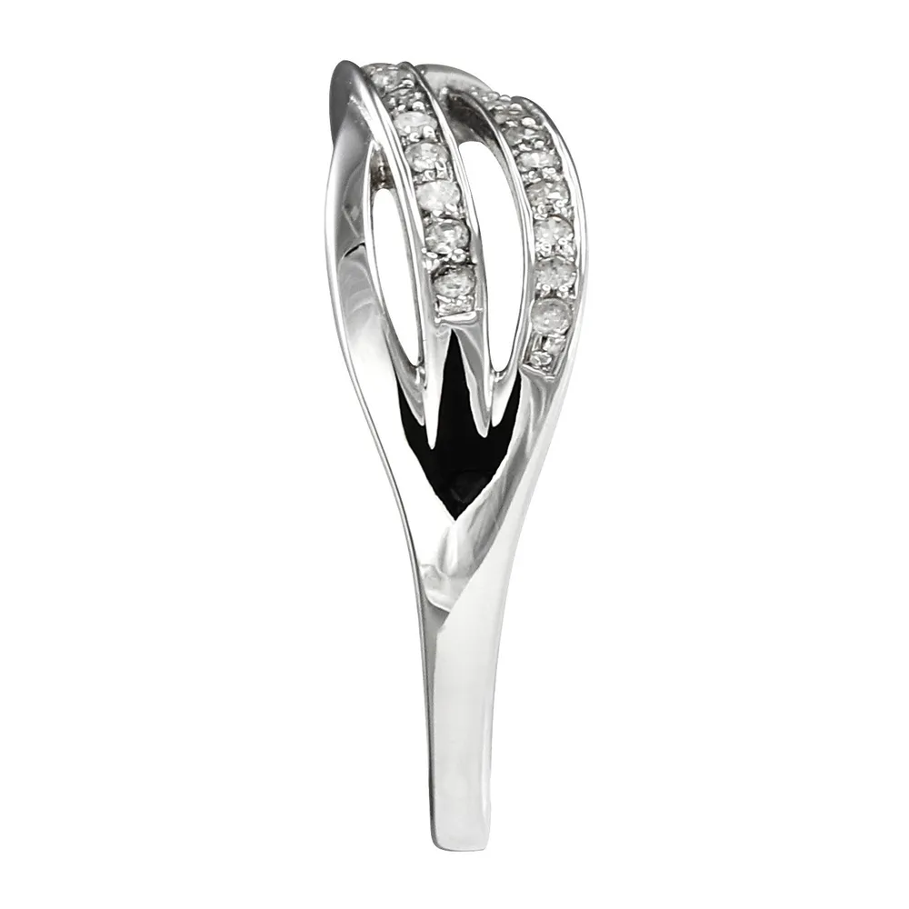 Diamond Wedding Band 10K White Gold (0.15ct tw)