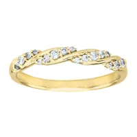 Diamond Twist Anniversary Ring 14K Yellow Gold (0.15ct tw)