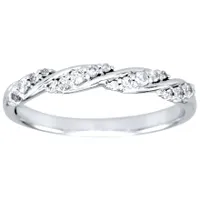 Diamond Twist Ring 14K White Gold (0.15ct tw)