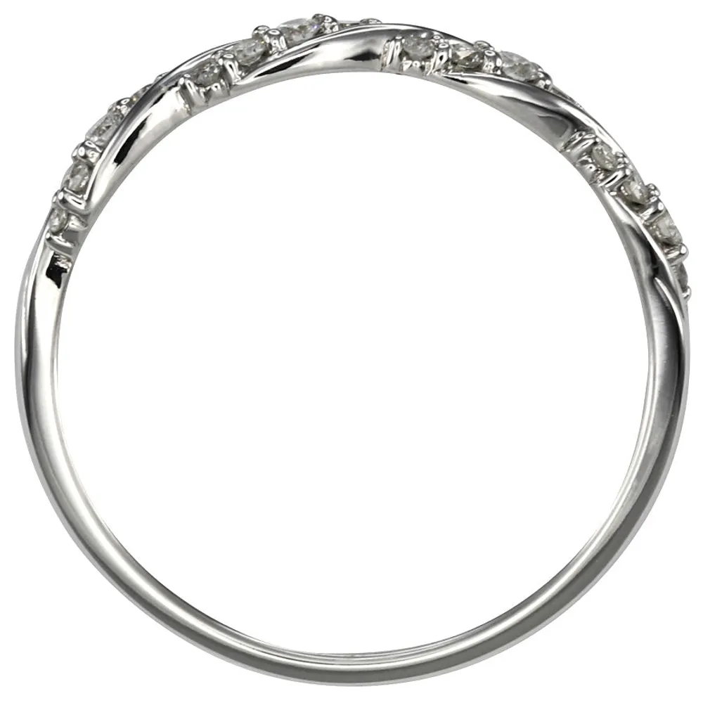 Diamond Twist Ring 14K White Gold (0.15ct tw)