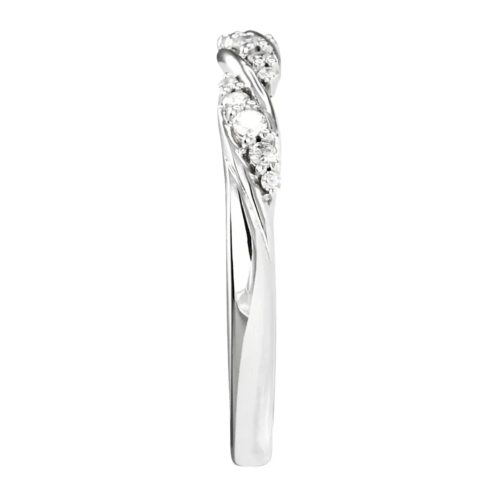 Diamond Twist Ring 14K White Gold (0.15ct tw)