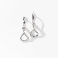 Diamond Dangle Earring in 10K White Gold (0.50 ct tw)