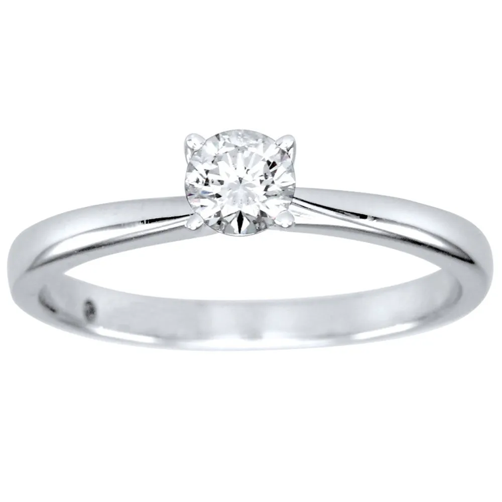 Diamond Solitaire Ring 14K White Gold (0.30ct tw)