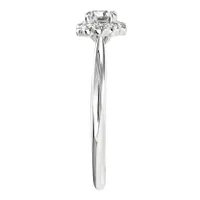 Canadian Diamond Cathedral Engagement Ring 14K White Gold (0.51ct t