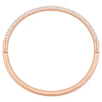 Swarovski Stone bangle - White, Rose-gold tone plated | 5032850