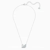 Swarovski Dancing Swan Necklace, White, Rhodium Plated | 5514421