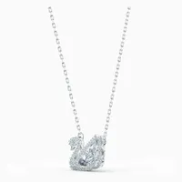 Swarovski Dancing Swan Necklace, White, Rhodium Plated | 5514421