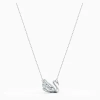 Swarovski Dancing Swan Necklace, White, Rhodium Plated | 5514421