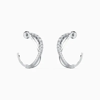 Swarovski Crystal Twist Hoop Pierced Earrings | 5563908
