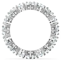 Swarovski Vittore ring - Pear cut crystals, White, Rhodium plated | 55