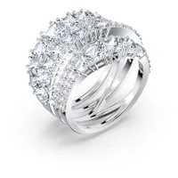 Swarovski Twist Wrap ring - White, Rhodium plated | 5580952