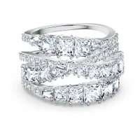 Swarovski Twist Wrap ring - White, Rhodium plated | 5580952