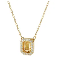 Swarovski Millenia Necklace Square Zirconia, Yellow, Gold-tone | 55984