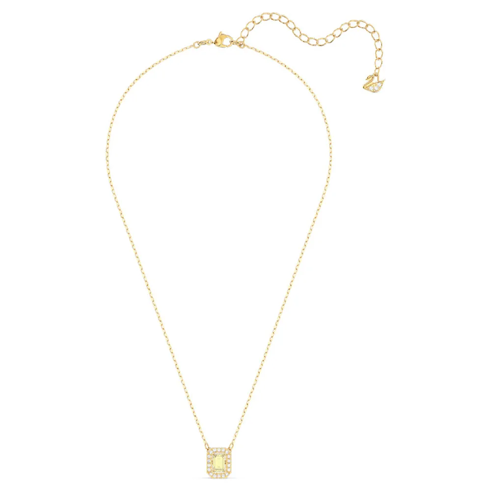 Swarovski Millenia Necklace Square Zirconia, Yellow, Gold-tone | 55984