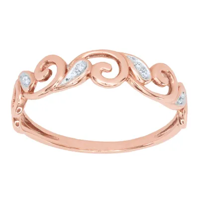 Fashion Diamond Ring 10K Rose Gold (0.023 ct tw)