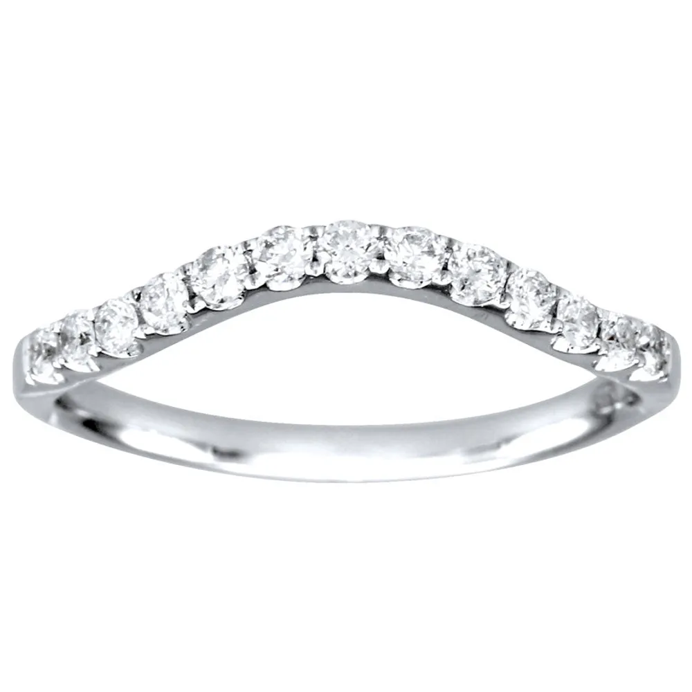 14K White Gold Diamond Matching Wedding Band (0.26ct tw)